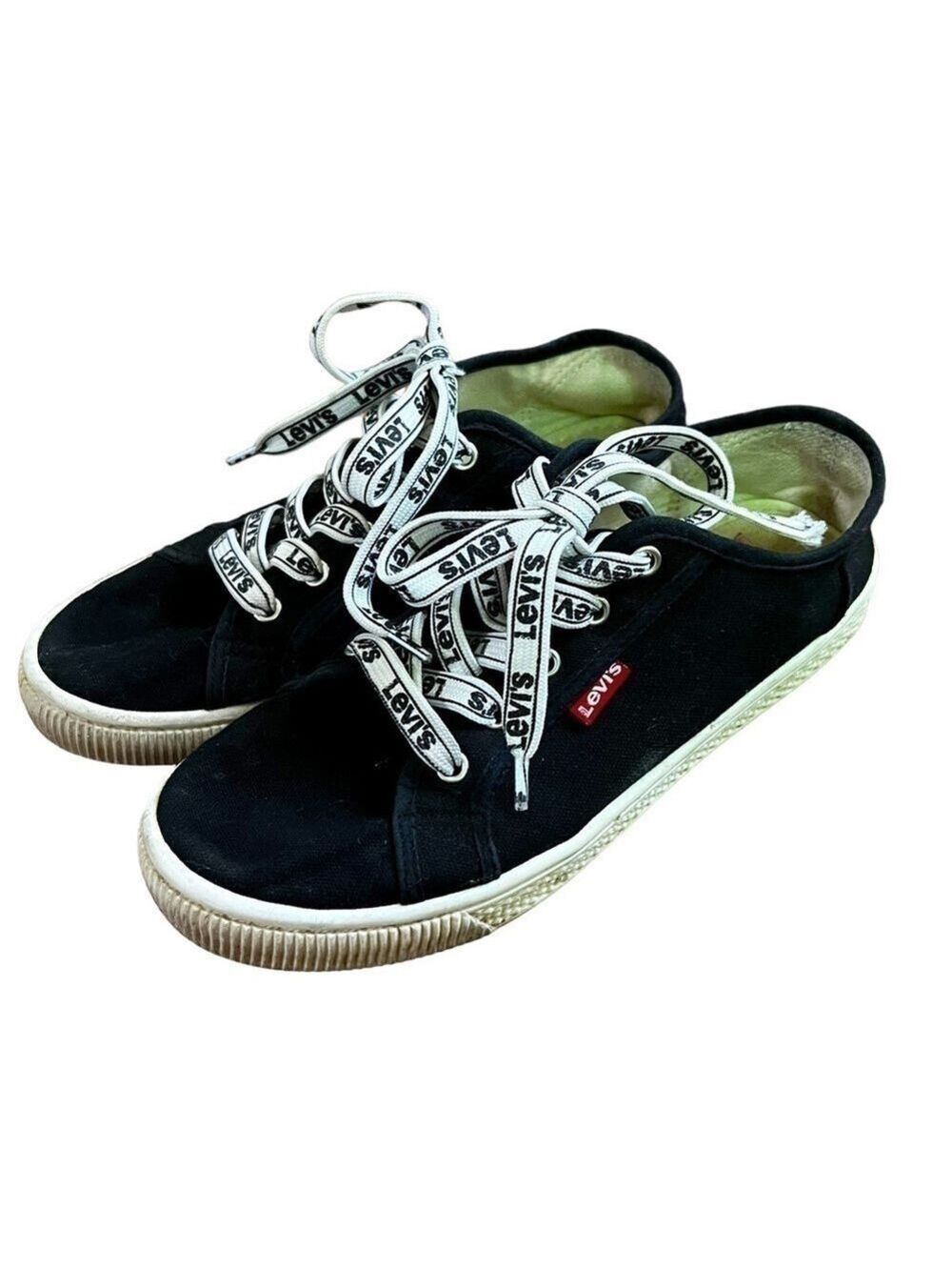 Levi's Black Canvas Sneakers Size 6.5